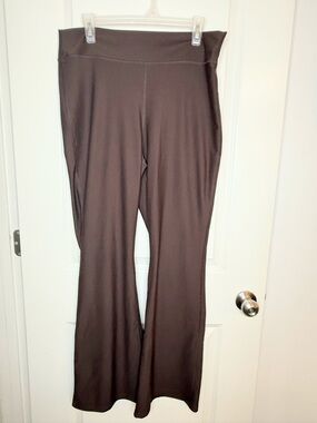 Old Navy Yoga Pants XL Tall Brown High Rise Flare Stretch Active